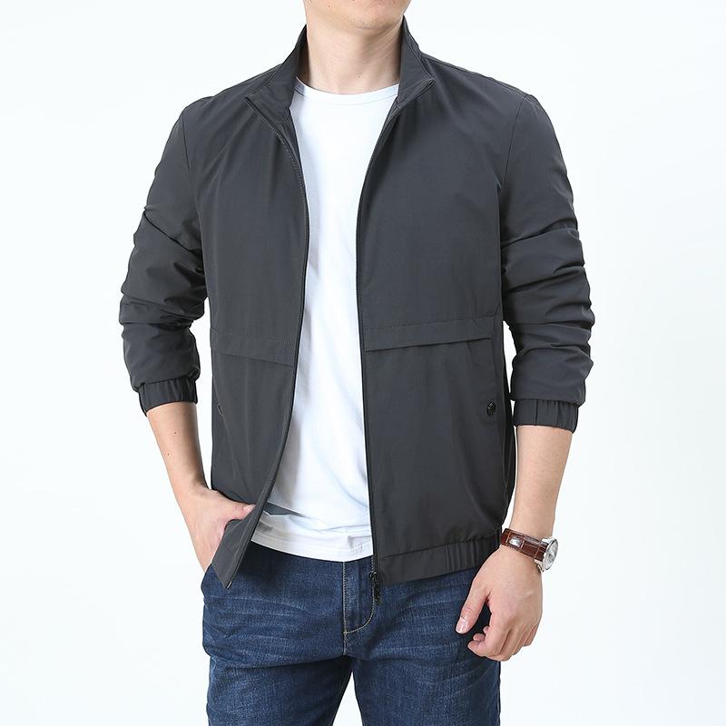 

Мужская осенне-зимняя новая модная простая куртка с воротником-стойкой, мужская универсальная повседневная куртка, топ 4XL