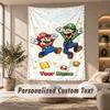 Super Mario Tapestry, Personalized Custom Text, Wall Hanging Tapestry For Living Room Home Wall Decor