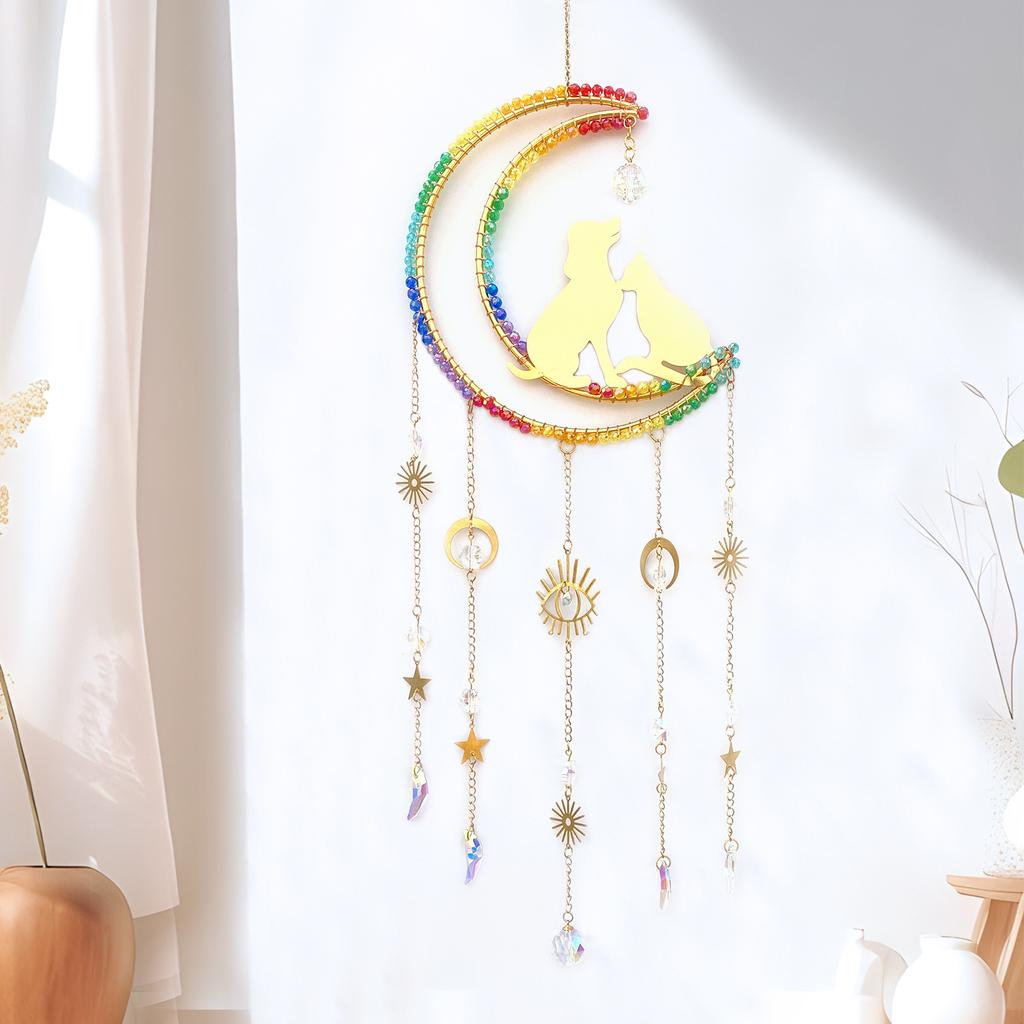 Crystal Crafts Suncatchers Home Garden Decorative Wall Hanging Sun, Moon and Stars Suncatchers Hanging Decorations