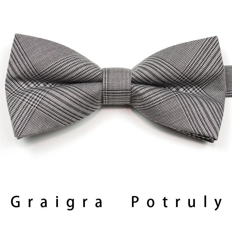 Thousand Birds Suit And Tie Men'S Coffee Grey 7.5Cm Casual Tie Vintage Work Plaid Women