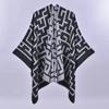 Women's Autumn Winter Warm Two Tone Cape Simple Fashion Pashmina Air Conditioning Room Shawl
