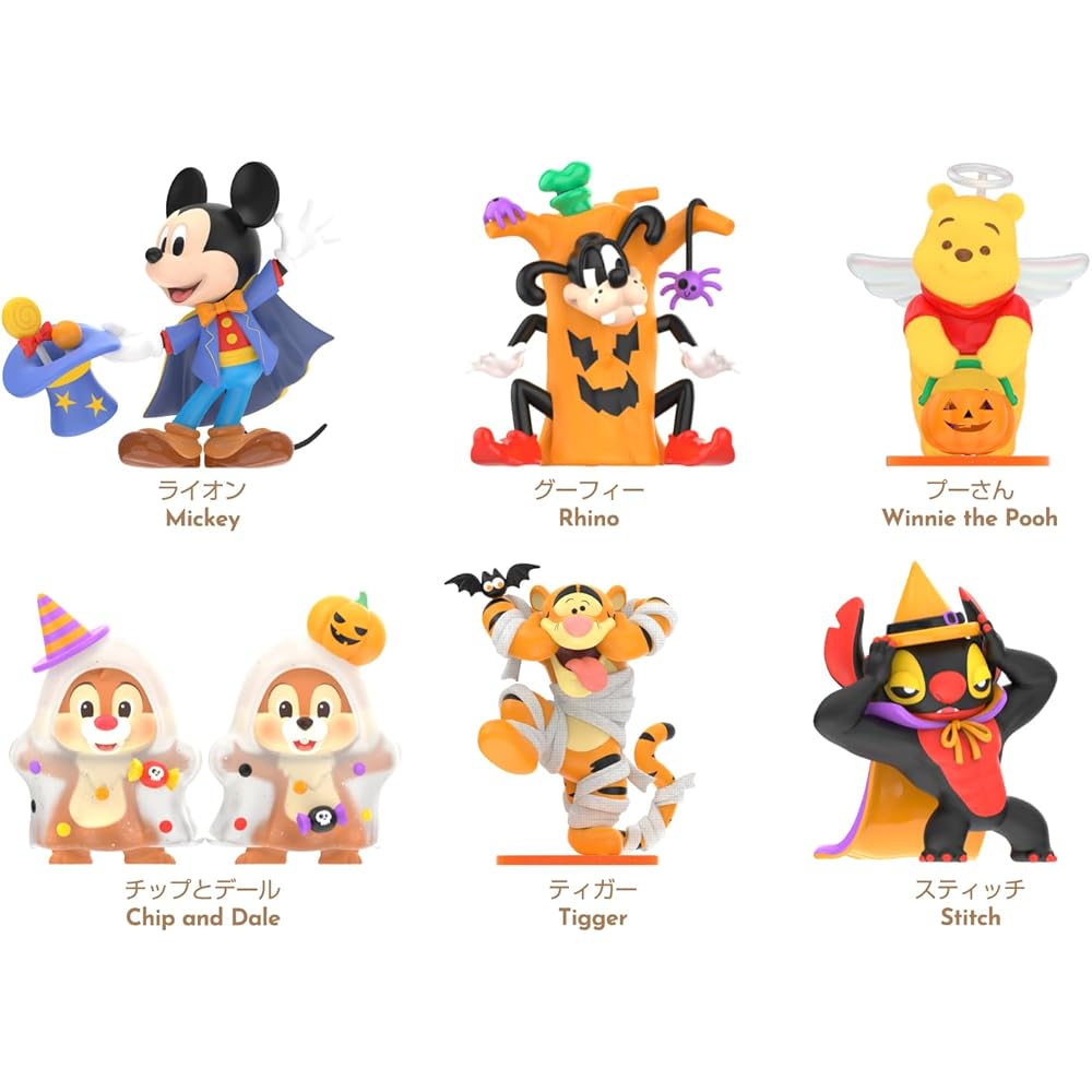 Top Toy Disney Halloween Fantasy Night Assorted Box 6 Pieces Gacha Blind Box Figures Collectible Toys