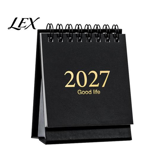 Professional Planning Calendar 2027-2028 Mini Standing Flip Desk Calendar, 18 Month Desktop Planner from Jan. Compact Monthly Organizer 2027