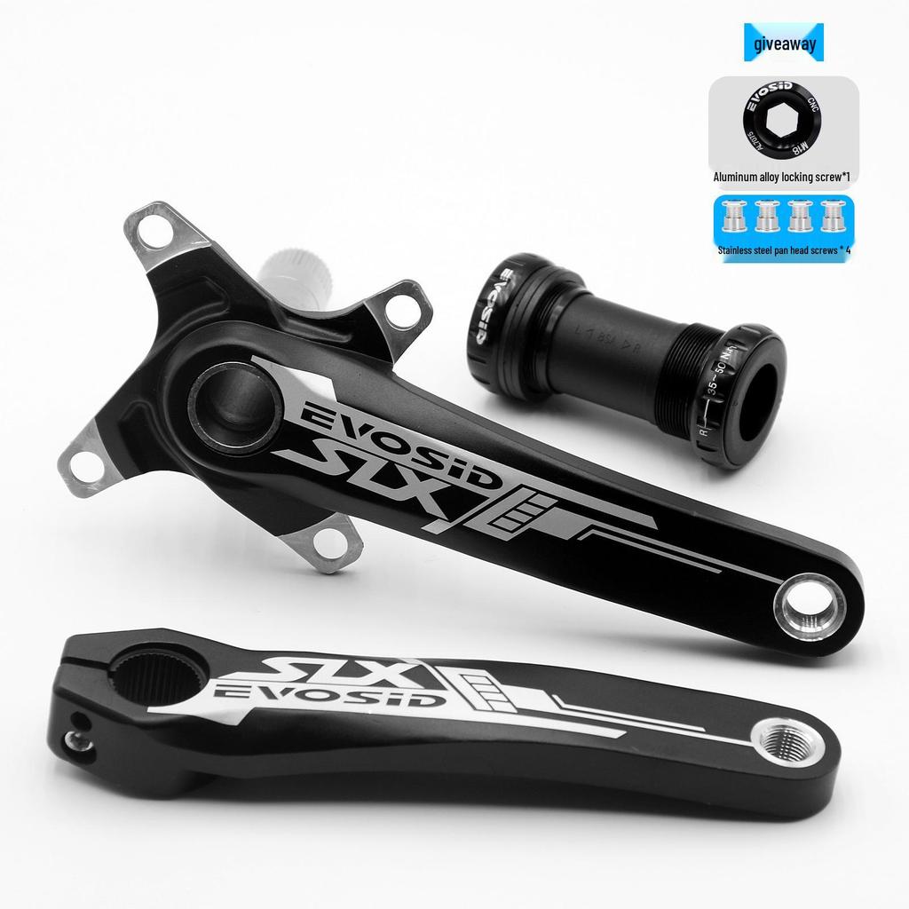 EVOSID Hohl integrierter Mountainbike Kurbelsatz mit Innenlager, 104BCD, Einzelkettenblatt (32/34/36/38 Zähne)