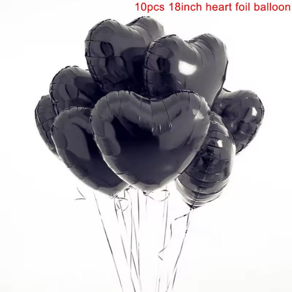 10pcs 18inch Rose Gold Love Heart Shape Foil Balloons Wedding Birthday Party Decorations Aluminum Foil Ballons Air Balls Globos