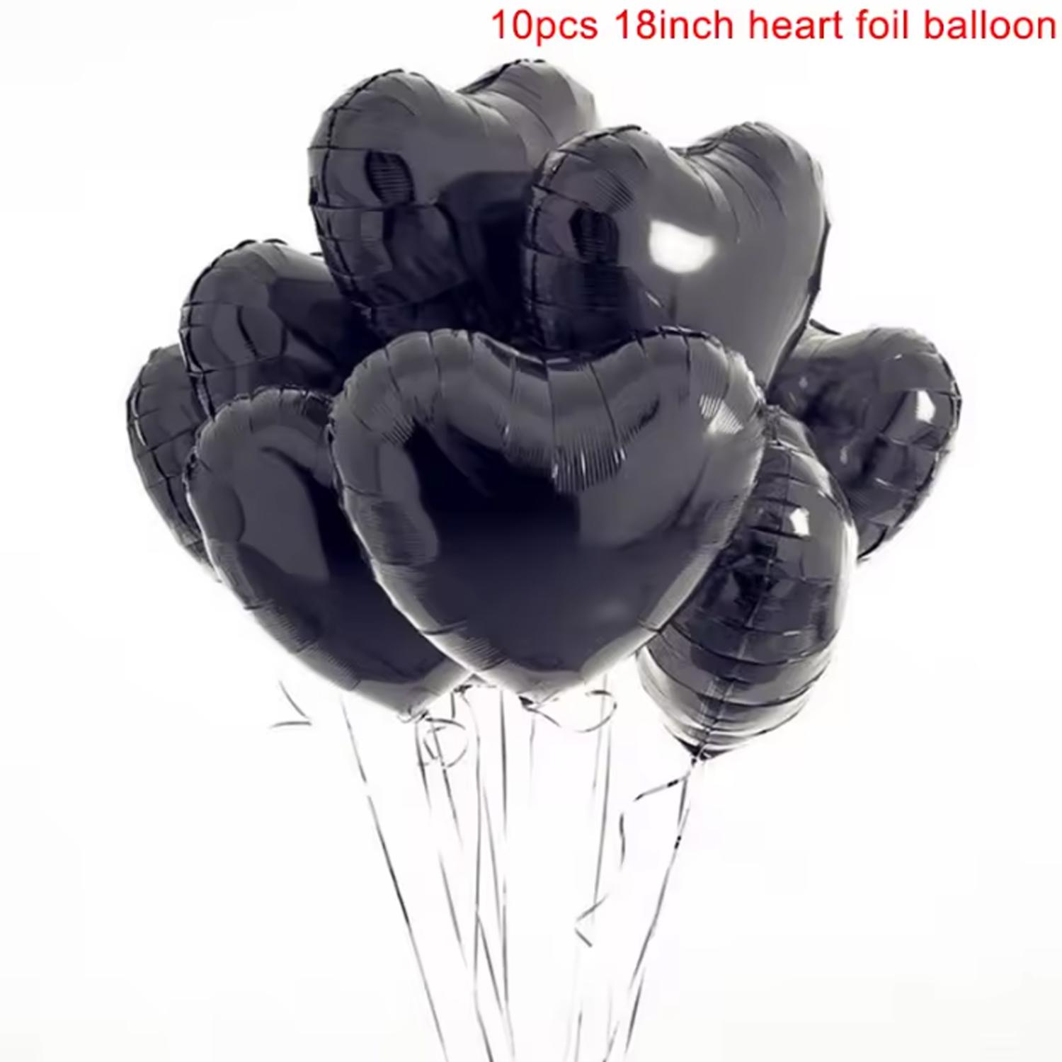 

10pcs 18inch Rose Gold Love Heart Shape Foil Balloons Wedding Birthday Party Decorations Aluminum Foil Ballons Air Balls Globos 18inch&Love Heart