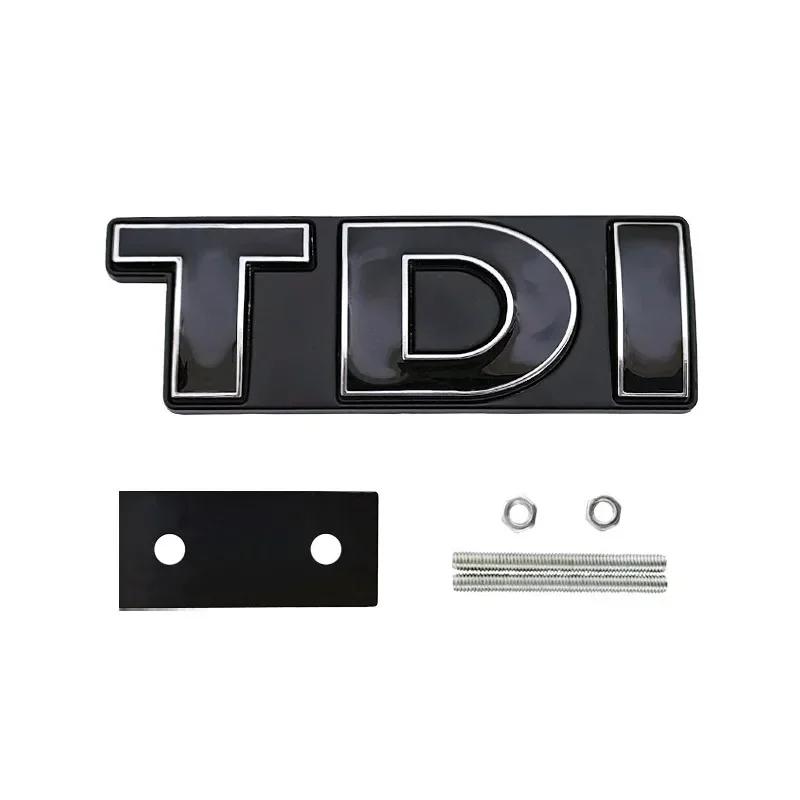 Autocollant Emblème Logo Métal 3D TDI pour Calandre Avant de Voiture Aile Côté Coffre Arrière Décoration Badge Auto Pour VW Polo Golf Jetta Passat MK4 MK5