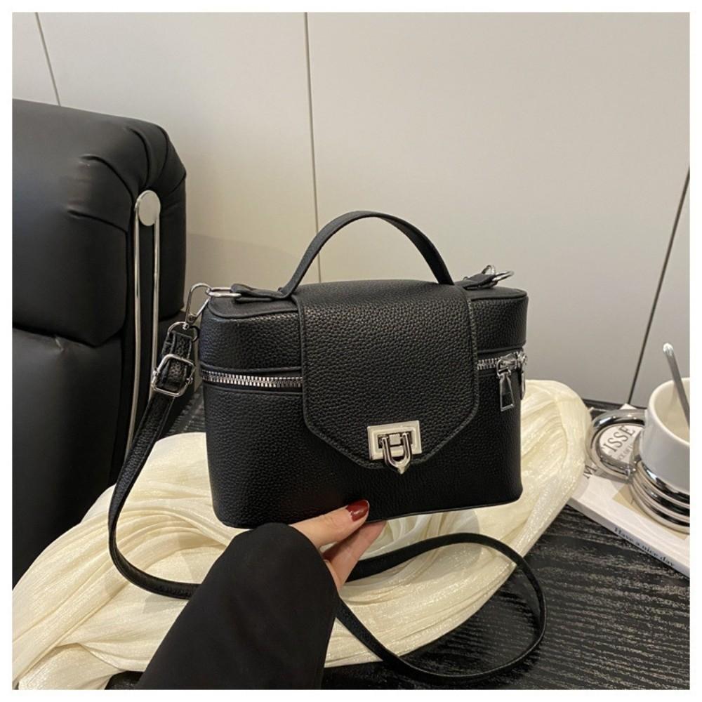 

Stylish Square Box Bag Solid Color Women s Handbags Korean Square Crossbody Bag Ladies чёрный