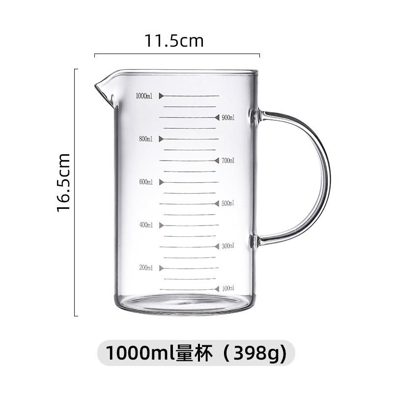 High Temperature Resistant Measuring Cup, Kitchen With Handle, Graduated Cup, Borosilicate Glass, Simple Electric Ceramic Furnace Heating Glass