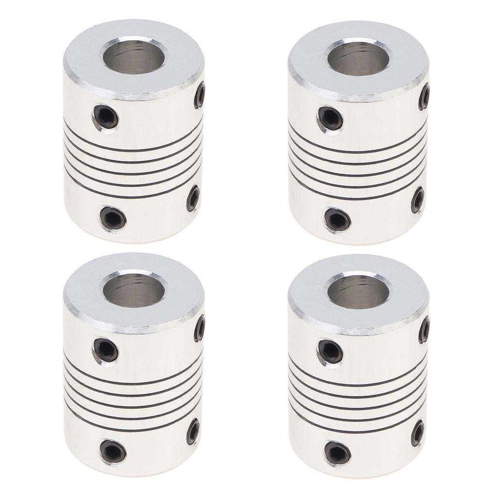 4pcs 8-10mm Aluminum Alloy Flexible Stepper Motor Coupler 25x19mm for 3D Printer CNC DIY Encoder with Screws