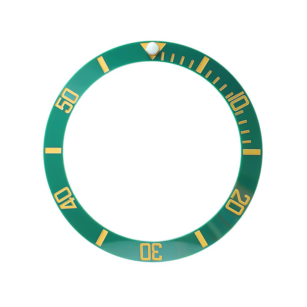 38mm Ceramic Alloy Watch Bezel Insert Ring Slope for Water Ghost Watch Case NH35 NH36 for GMT Diving Men Watch Part Accessories