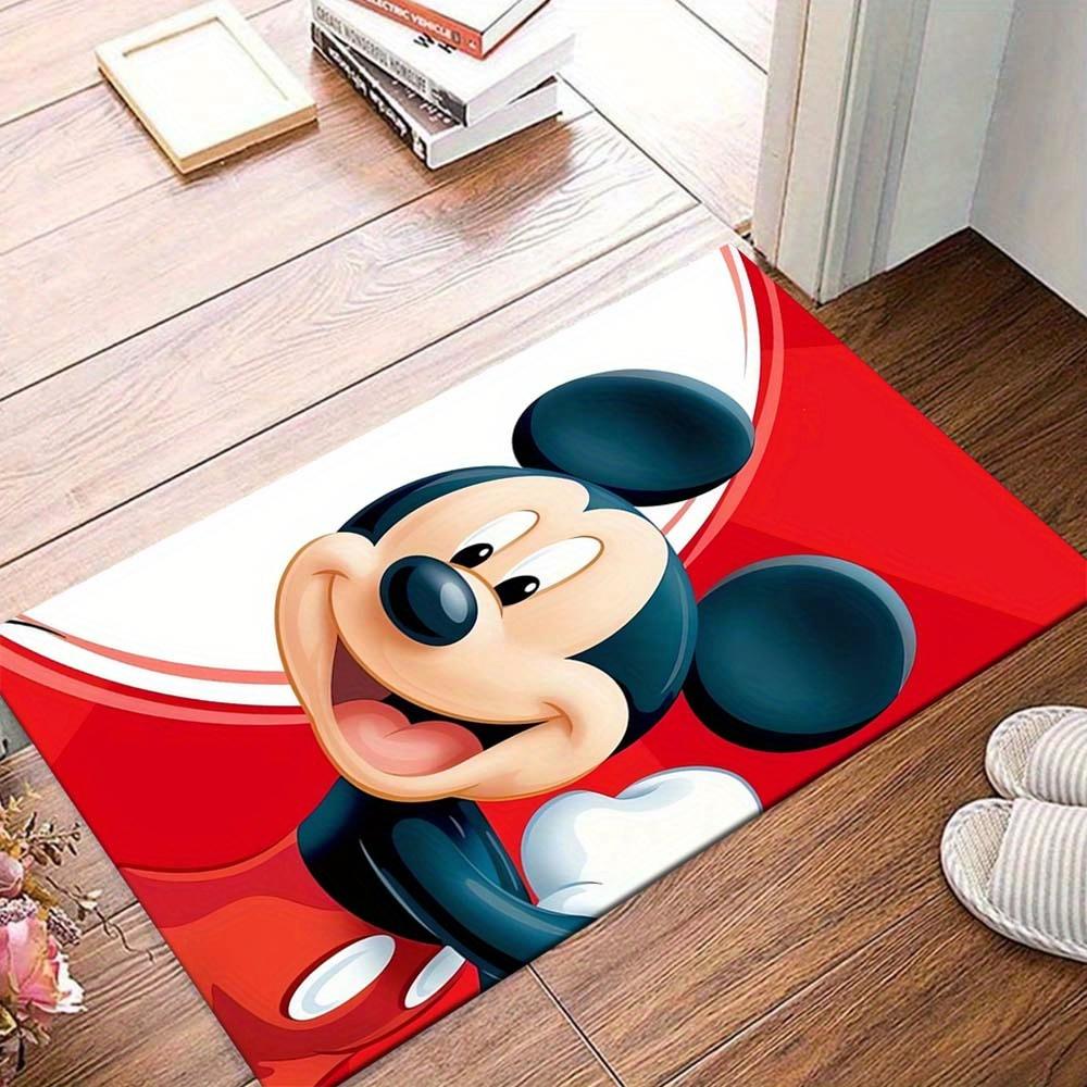 

1pc Red Overalls Mickey Mouse Rug - Non-Slip, Machine Washable Polyester Carpet for Living Room, Bedroom, Bathroom & Laundry - Comfortable Home Decor 60cm by 90cm