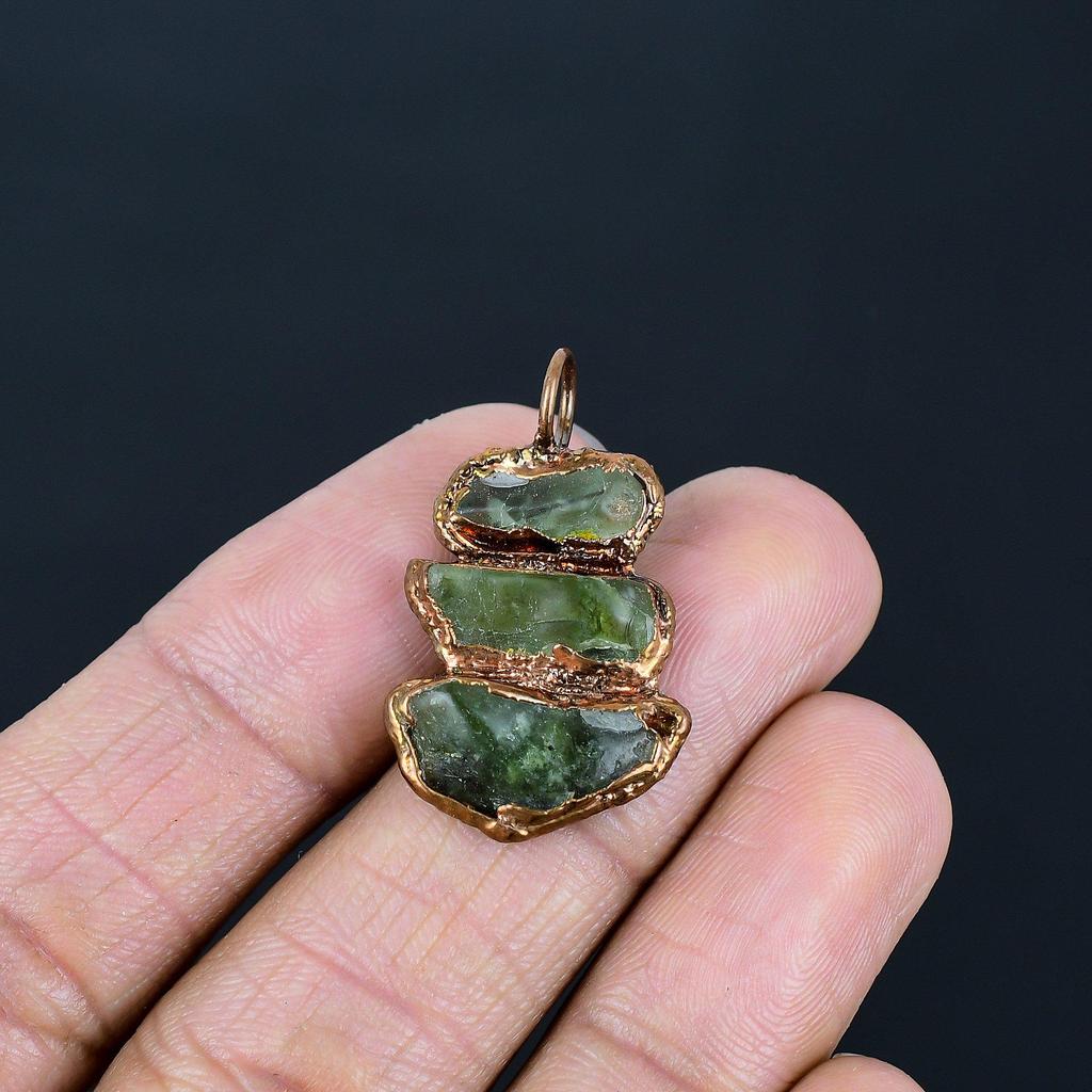 Peridot Pendant Gemstone Jewelry, Copper Electroformed Pendant, Handmade Jewelry Birthstone Pendant, Gift For Him