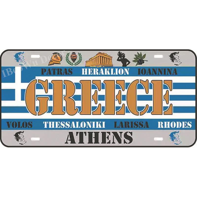 Popular City Plate Poster Vintage Wall Decor Worldwide Canada/London/Brazil Metal Tin Sign Plaques Poster 15x30cm