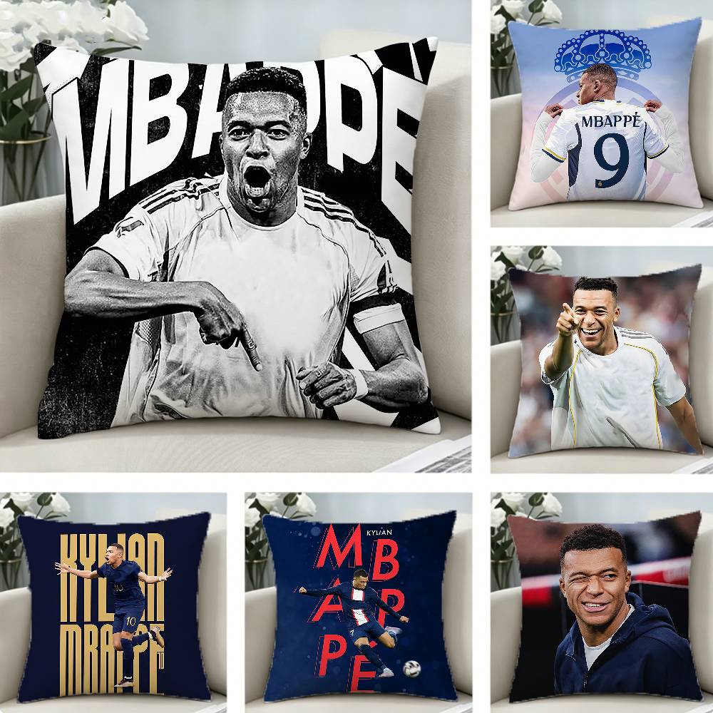 FOOTBALL K-Kylian Mbappé Pillow Case Pattern Printed Pillowcase For Living Room Sofa Cushion Cover