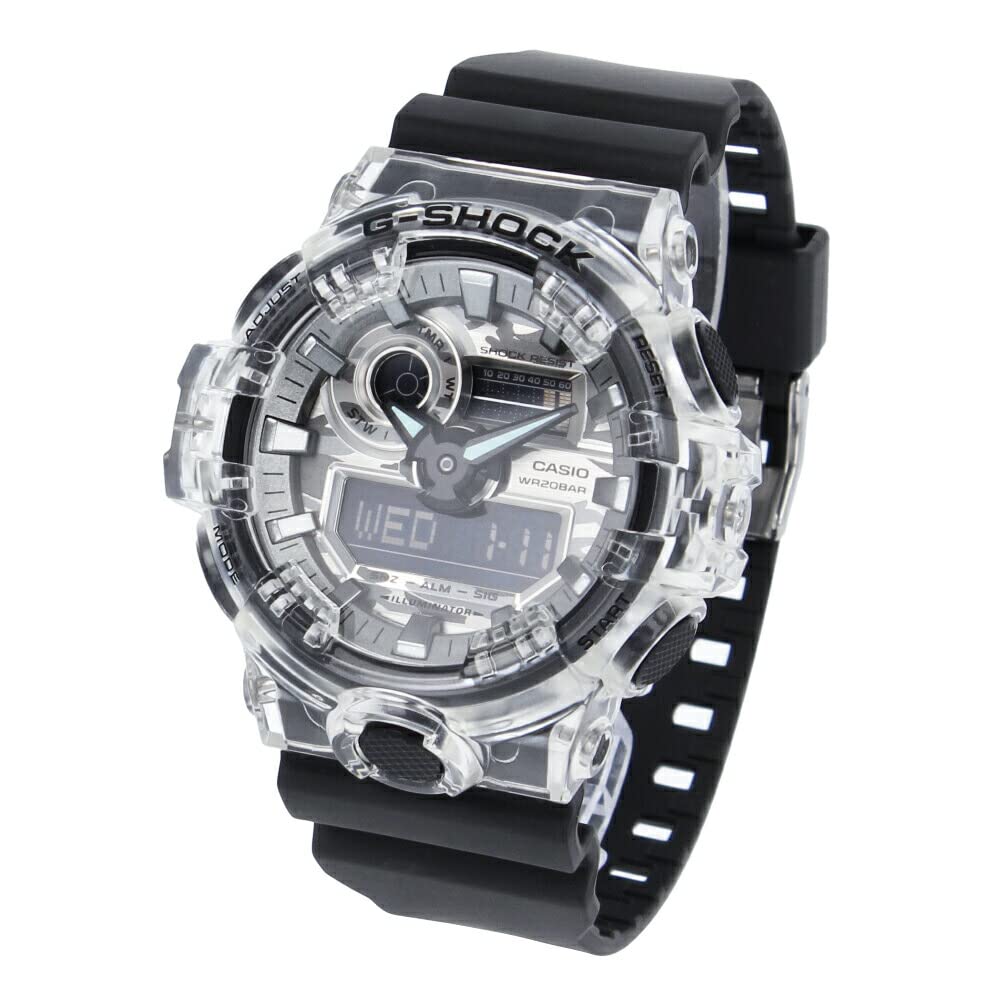 

CASIO Часы Casio SERIES Черный Прозрачный Серебряный Камуфляж G-SHOCK G-Shock GA-700 Мужские GA-700SKC-1A [Товар]