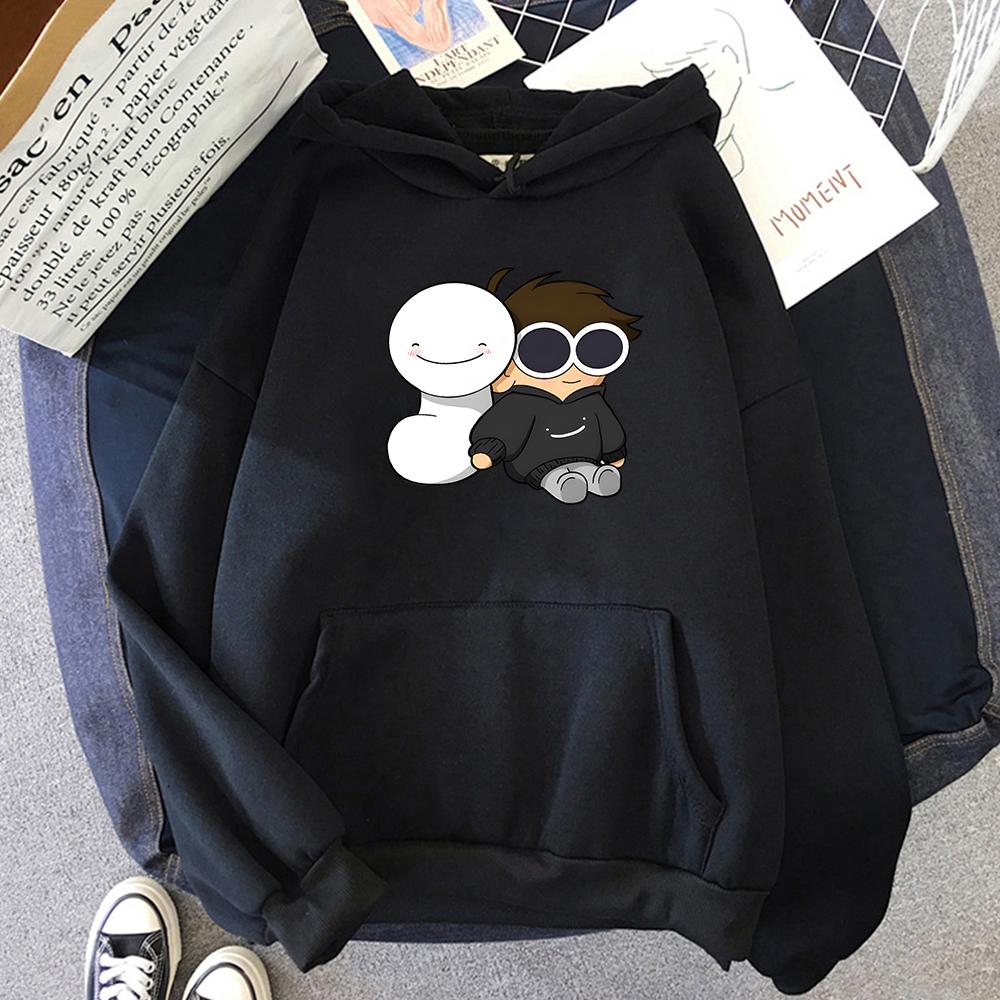 Dream Merch Men's hoodie Dream Smp Vintage Cartoon Loose Hoodie High-quality Casual Sweatshirt