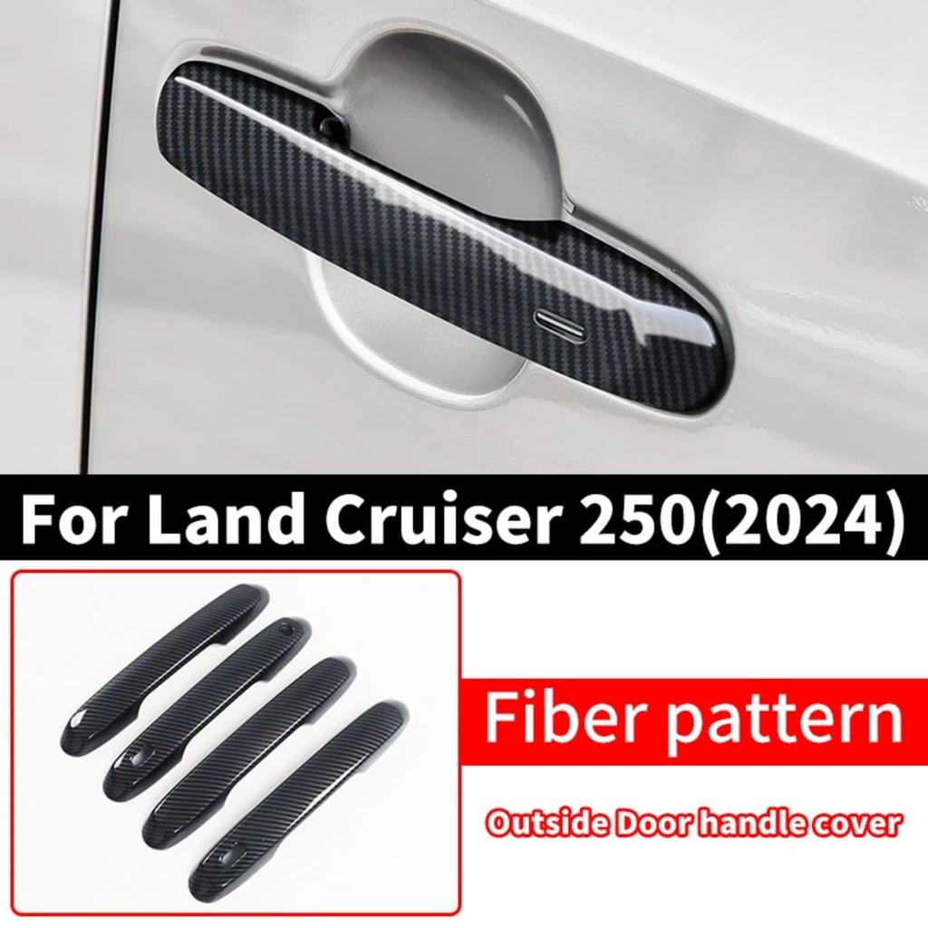 Acid Door Handle Covers for Toyota Land Cruiser 250 Full Coverage Outer Door Handle Piano Black (GDJ250W/TRJ250W) - Covers,