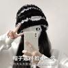 New trendy plush hat, winter adult warm hat, Korean-style patterned outdoor plush warm hat for women