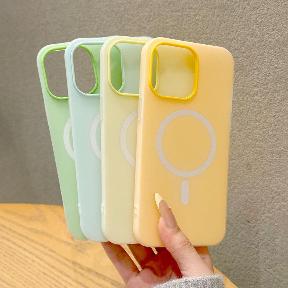 Skin-feeling Magnetic Jelly Shell Two in one Suitable for Apple 16 Mobile Phone Case IPhone 15 Protective Case 14 Large Holes To Prevent Falling