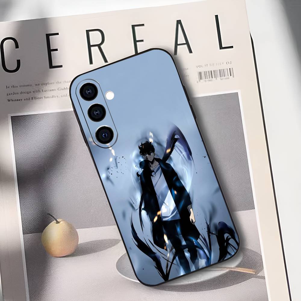 

S-Solos S-Sung Jin woo Leveling Phone Case Silicone Soft For Samsung Galaxy A73,A72,A71,A70,A53,A52,A51 Samsung a21