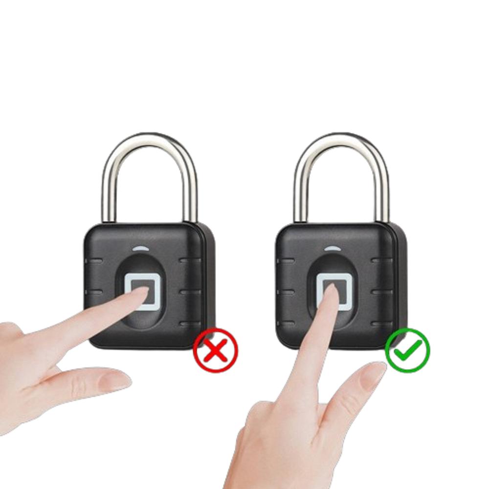Heavy Duty Biometric Fingerprint Lock IP67 Waterproof, High Security Keyless Smart Padlock Zinc Alloy for Outdoor School Office