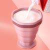 Heat Safe Silicone Folding Cups with Removable Handle Collapsible Silicone Cup  Outdoor