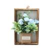 Creative Plant Photo Frame Wall Wall Decor Faux Flowers Wood 3D Photo Frame Wall Hanging