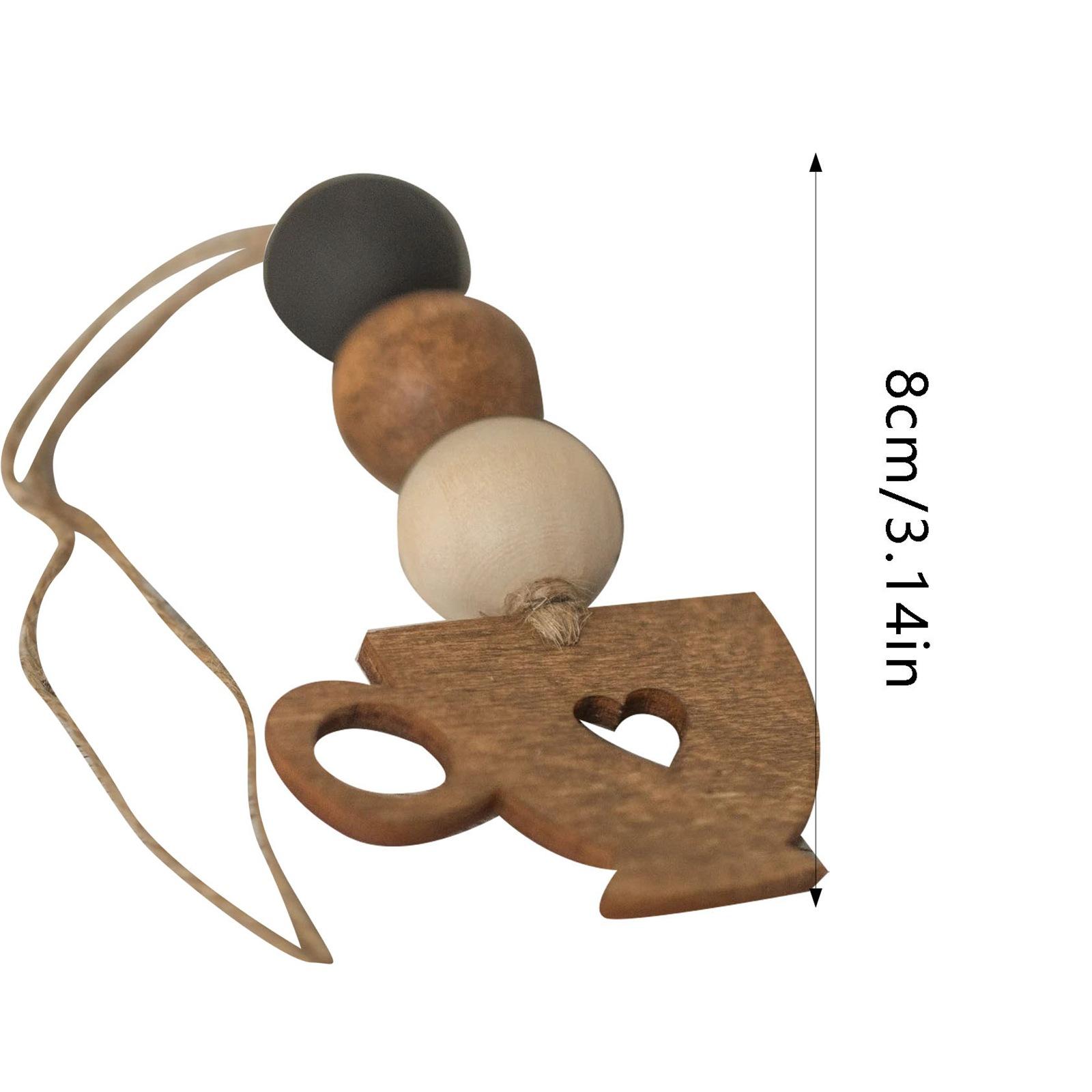 

Mini Coffee Cup Wooden Beads DIY Hanging Decor, Handmade Craft Ornament for Coffee Shop & Home Cafe Corner Accessories
