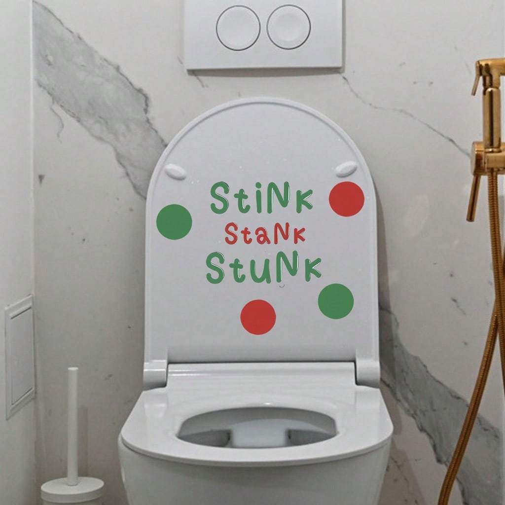 Bathroom Slogan Toilet Sticker, Cross-Border Christmas Decorative Wall Decal