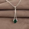 Green Onyx Gemstone 925 Sterling Silver Handmade Jewelry Designer Pendant 1.79" For Women PP-69-23