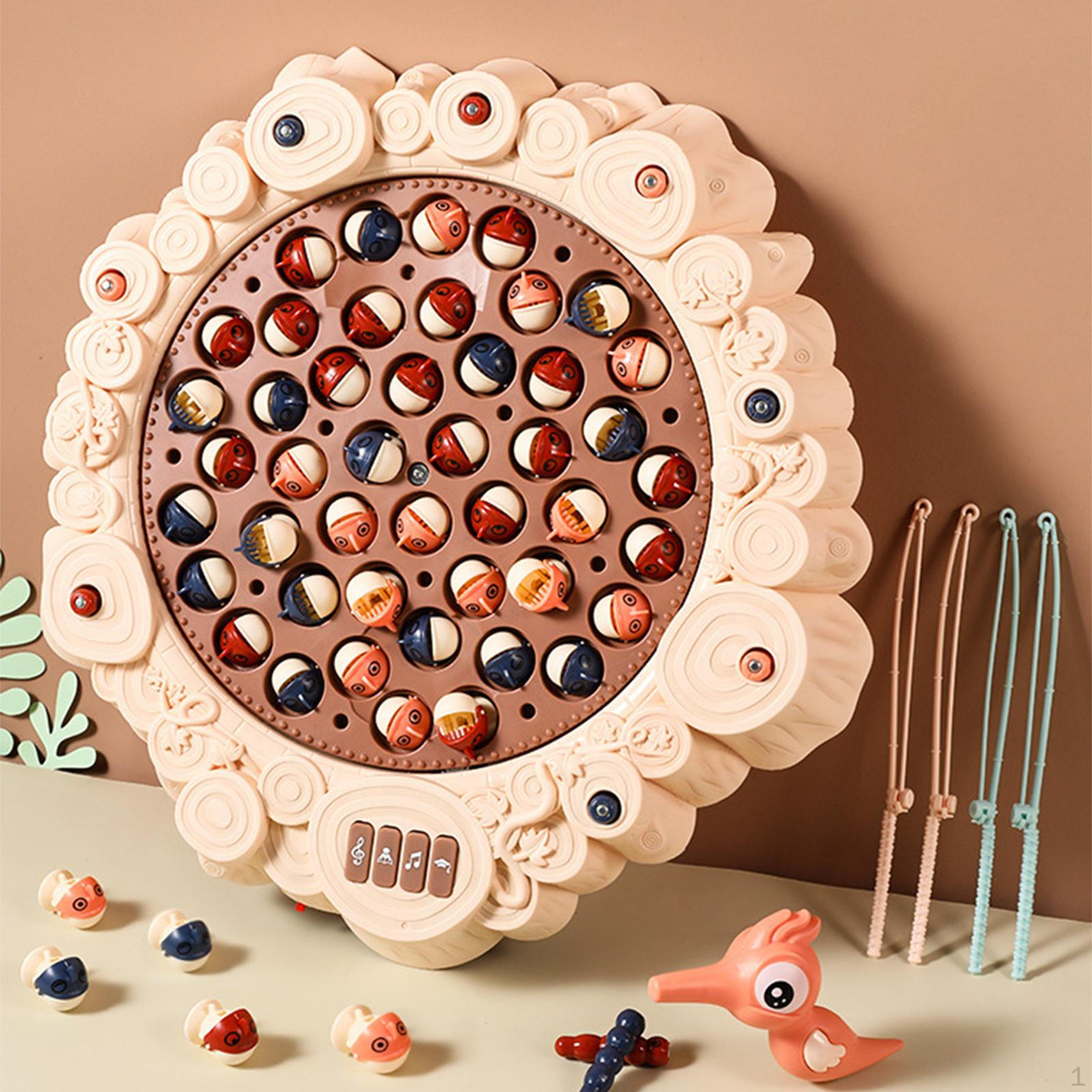 

Fishing Game Parent-child Interaction Toy Fish Catcher Counting Educational Toys for grey cherry