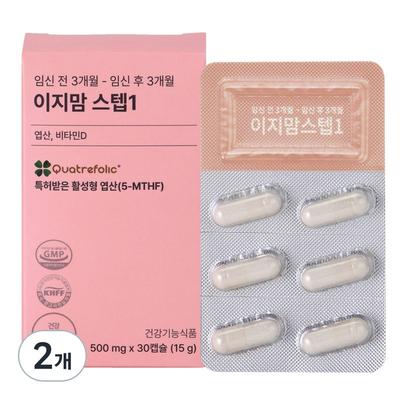 Easy Mom Step 1 Folic Acid Vitamin D, 30 Tablets, 2 Units