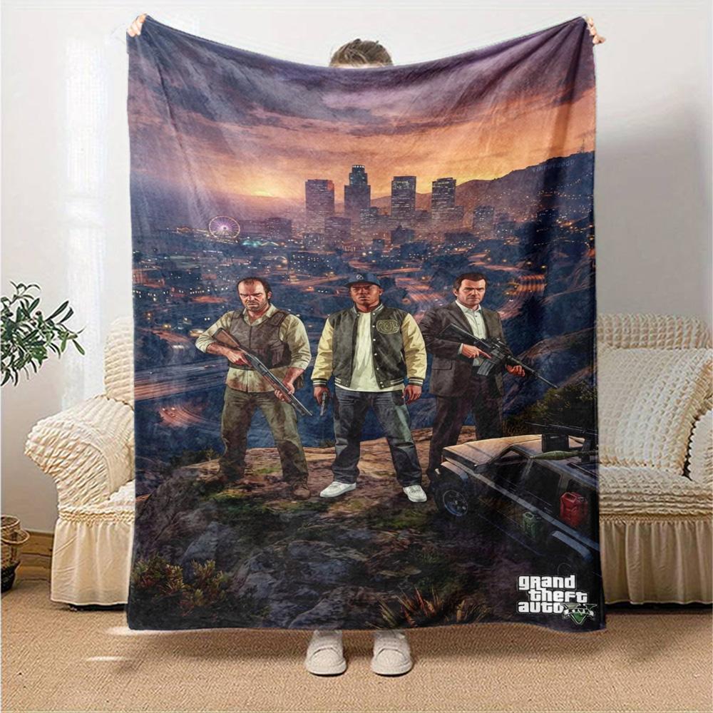 Gta Blanket Comfortable Perfect for Chair Livingroom Picnics for All Seasons Warmthful Decor Birthday Christmas Gift Blanket