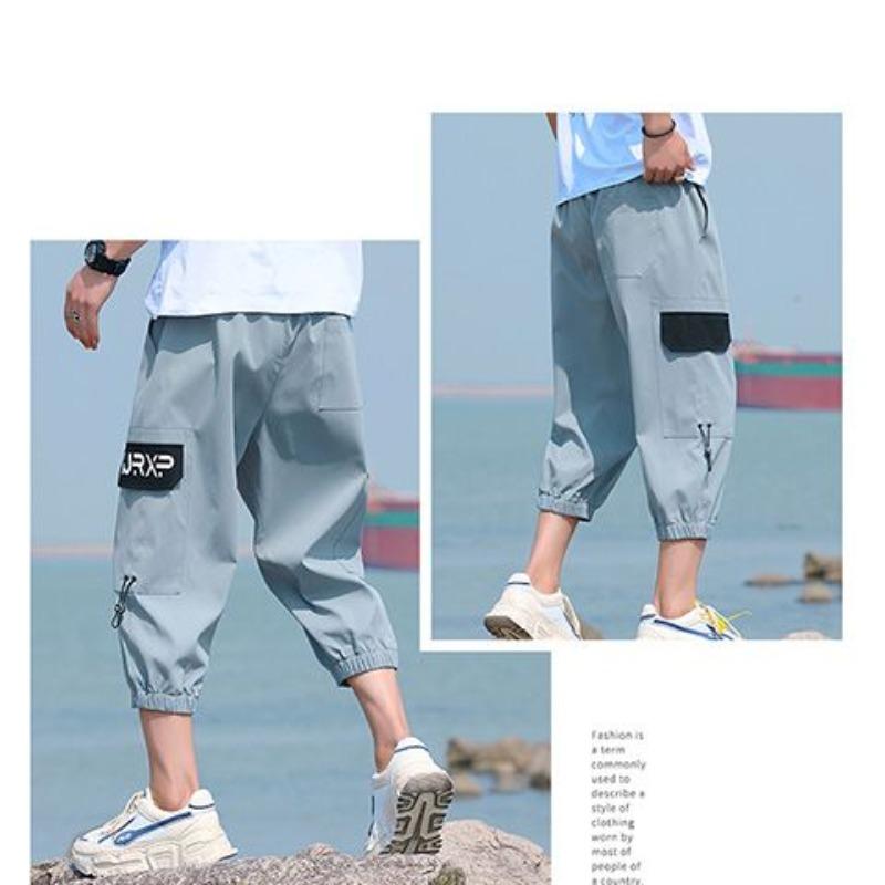 Men's Work  Cargo PantsIce Silk Shorts Casual and Fashion Summer Street Hip Pop Sports Shorts