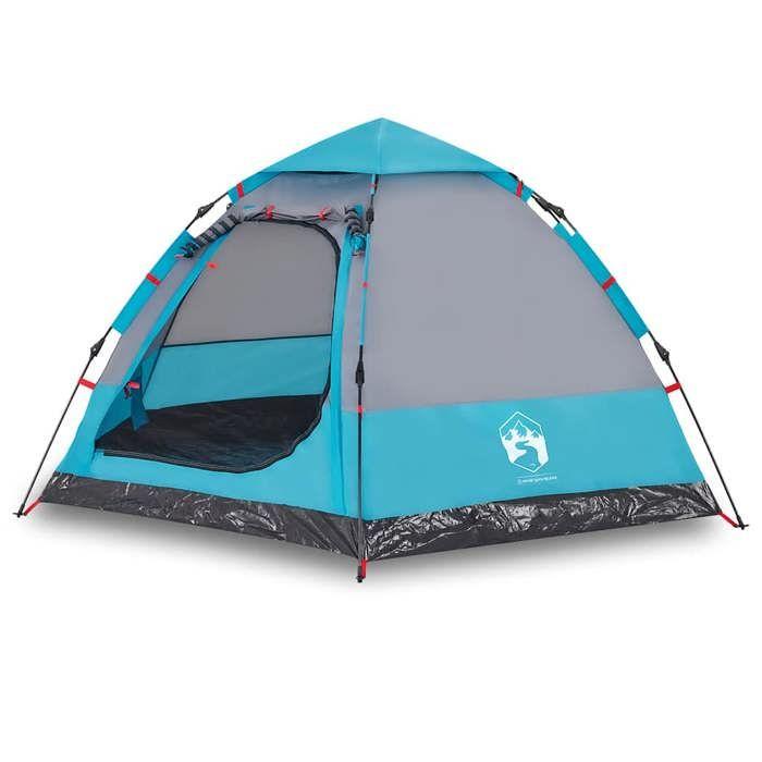 VidaXL 4-Person Cabin Camping Tent Blue Quick Release, Tent, Camping Shelter, Garden Shelter, Garden Tent, 4005336