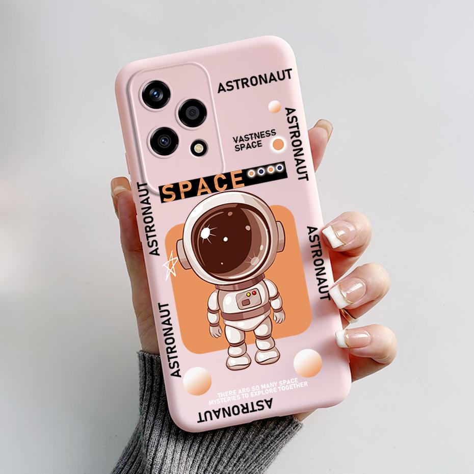 For Honor 200 Lite Case Astronaut Flower Soft Silicone Back Cover Phone Cases For Huawei Honor200 Lite Protective Bumper Funda