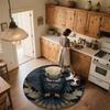 Smoke Wing-Spreading Owl,Round Area Rug,Carpet Rug for Living Room Bedroom Sofa Playroom Decor,Non-slip Floor Mat