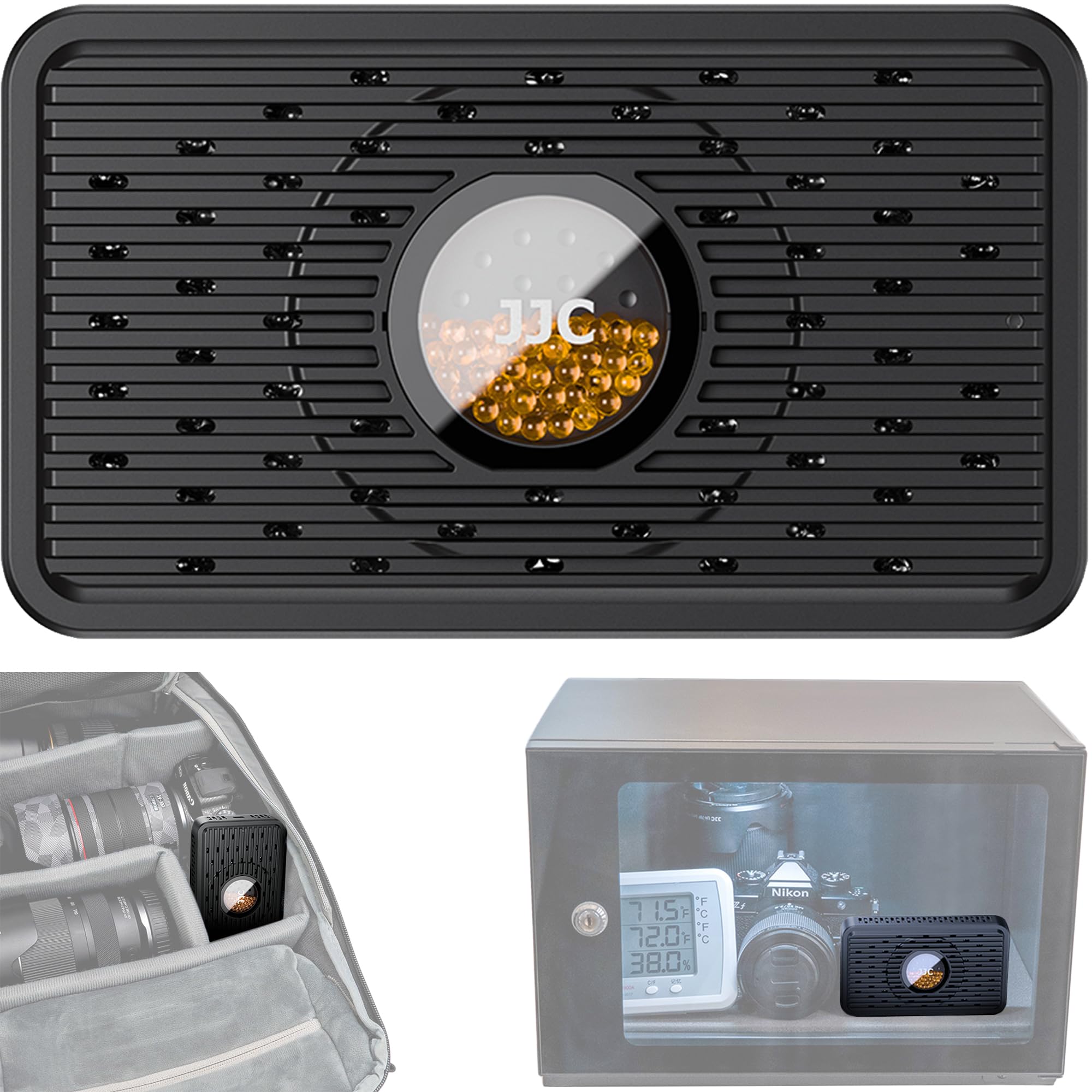 

JJC Camera Dehumidifier Mobile Great for Rainy Season and Moisture Powerful Protects and Precision Machinery from Made with Silica Unit, Reusable, чёрный