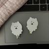 2pcs Cute White Bear Hair Clips Acrylic Cartoon Side Clips for Women Girls Sweet Hair Accessories for Fall Winter Daily Use