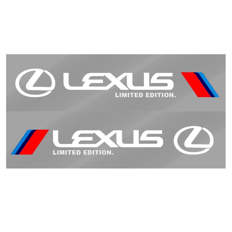 2pcs Car Side Door 3D Sticker Badge Decal Decoration Emblem For Lexus CT200H ES250 ES300H IS250 IS200 GS300 GS460 GX470 LS400