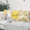 Yellow Nordic Cushion Gray Sofa Pillow Cover Model House Cushion Living Room Sofa Geometric Warm Yellow Cushion Cover