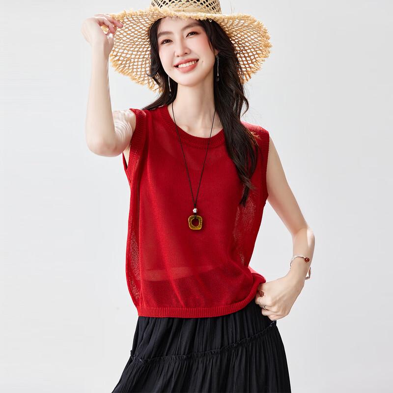 CARBAMMI Women s Sheer Knit Sleeveless Tank Top 39