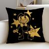 BBendy and the Ink MachineS Cushion Cover Breathable and Skinfriendly Linen Pillowcase Square Removable and Washable Cushion