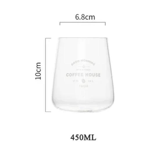 

1 шт. стеклянная чашка для льда, кофе, чая, прозрачная стеклянная чашка для завтрака, молока, сока, большая пивная кружка, стакан для воды, стаканы, посуда для напитков 401-500ml