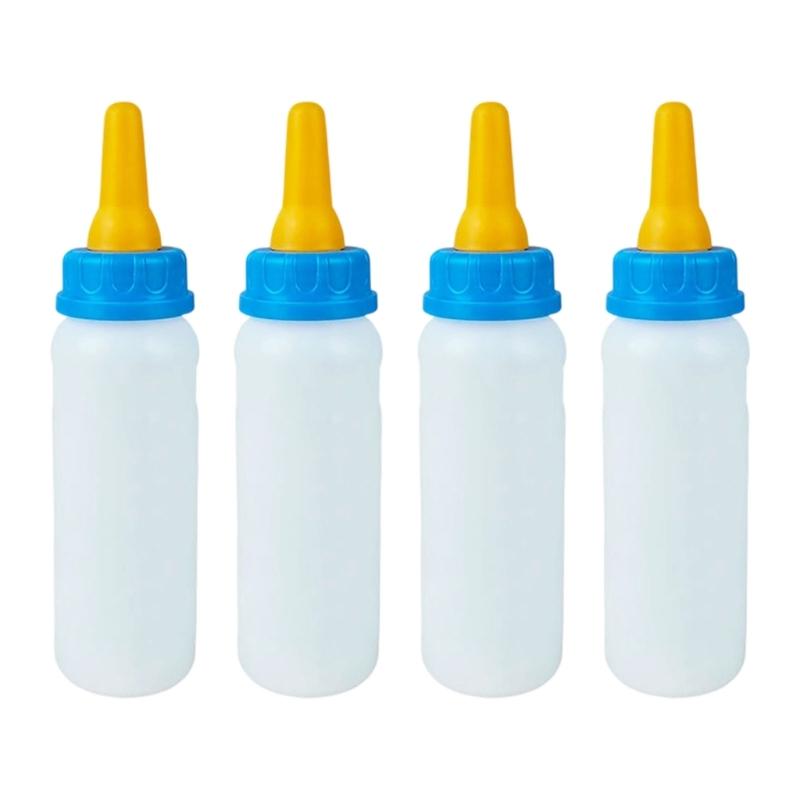 4PCS Baby Animal Feeding Bottle With Ergonomic Designs For Newborns Pet Lamb Piglets Comfortable Grip Milk Bottles