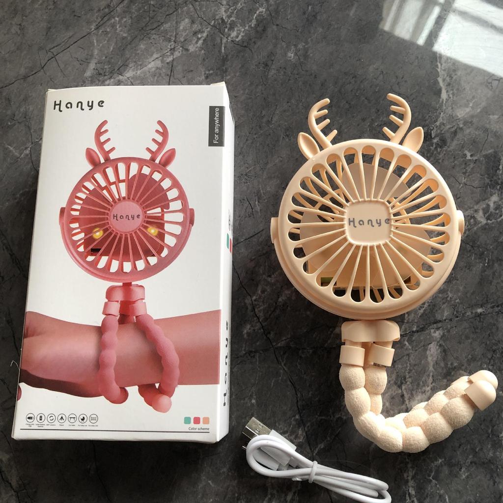 Versatile Portable Mini Fan: Hangable, Standable, or Wrappable - Ideal for Dorms and Outdoor Use