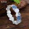 Luxury Enamel Color Round Tree of Life Elastic Bracelet Ladies Fashion Versatile Fortune Tree Elastic Bracelet