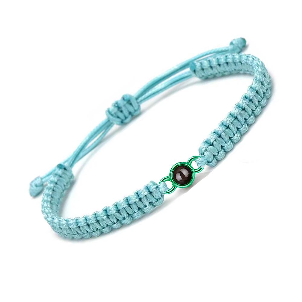 Custom Photo Bracelet with Photo Projection Hand Woven Personalized Photo Projection Bracelet Memory Bracelet Photo Wholesale