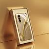 Vergoldetes Glitzer Muster Glas Handyhülle geeignet für Samsung Galaxy S26 S25 S24 S22 S21 S20 FE/Ultra/Plus Vier-Ecken-Sturzschutz
